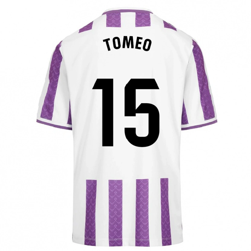 Danxen Homme Maillot Pablo Tomeo #15 Violet Blanc Tenues Domicile 2025/26 T-Shirt