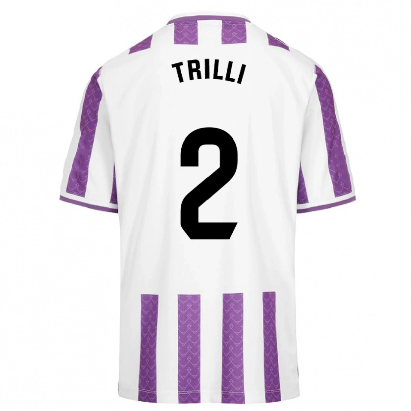 Danxen Homme Maillot Trilli #2 Violet Blanc Tenues Domicile 2025/26 T-Shirt