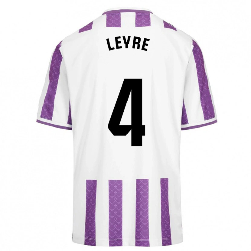 Danxen Homme Maillot Leyre Casado Ortega #4 Violet Blanc Tenues Domicile 2025/26 T-Shirt