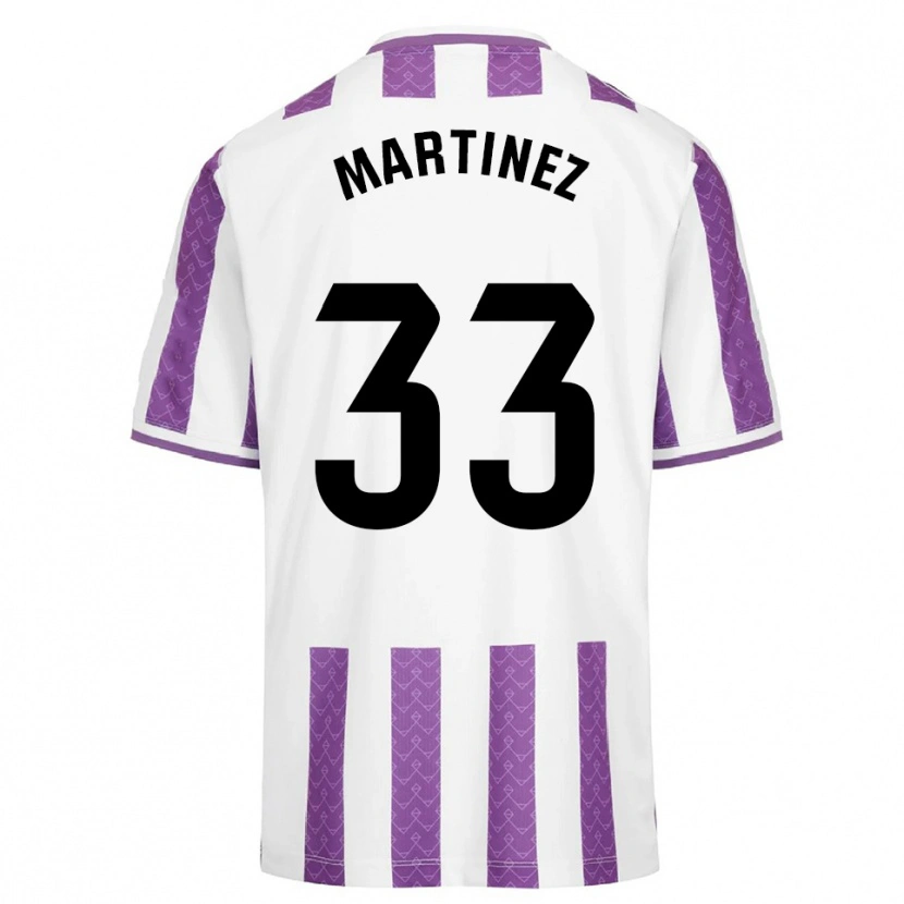 Danxen Homme Maillot Jesús Martínez #33 Violet Blanc Tenues Domicile 2025/26 T-Shirt