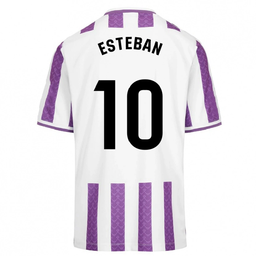 Danxen Homme Maillot Sergi Esteban #10 Violet Blanc Tenues Domicile 2025/26 T-Shirt