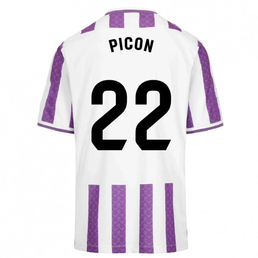 Danxen Homme Maillot Pablo Picón #22 Violet Blanc Tenues Domicile 2025/26 T-Shirt