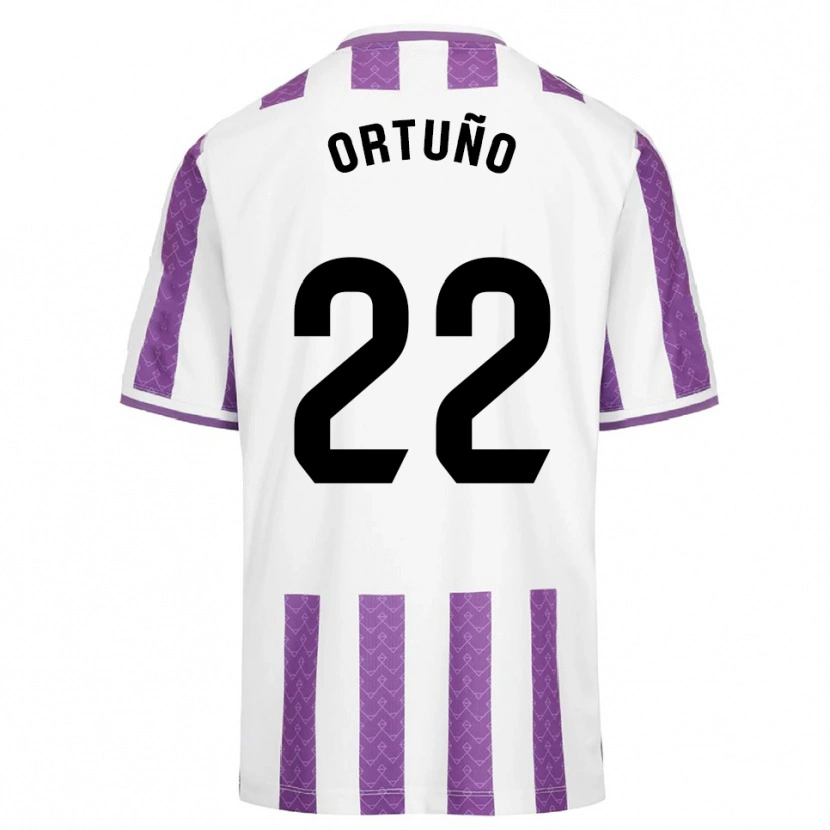 Danxen Homme Maillot Fran Ortuño #22 Violet Blanc Tenues Domicile 2025/26 T-Shirt
