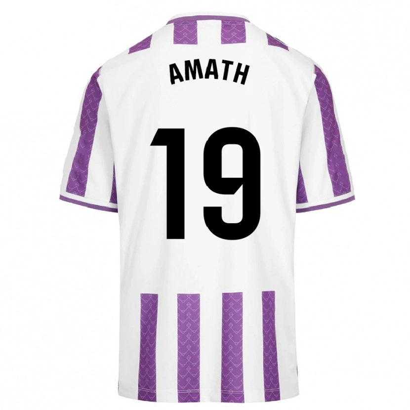 Danxen Homme Maillot Amath Ndiaye #19 Violet Blanc Tenues Domicile 2025/26 T-Shirt
