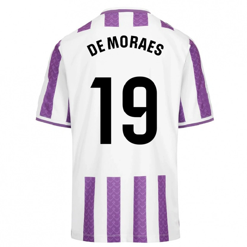 Danxen Homme Maillot Riki De Moraes #19 Violet Blanc Tenues Domicile 2025/26 T-Shirt
