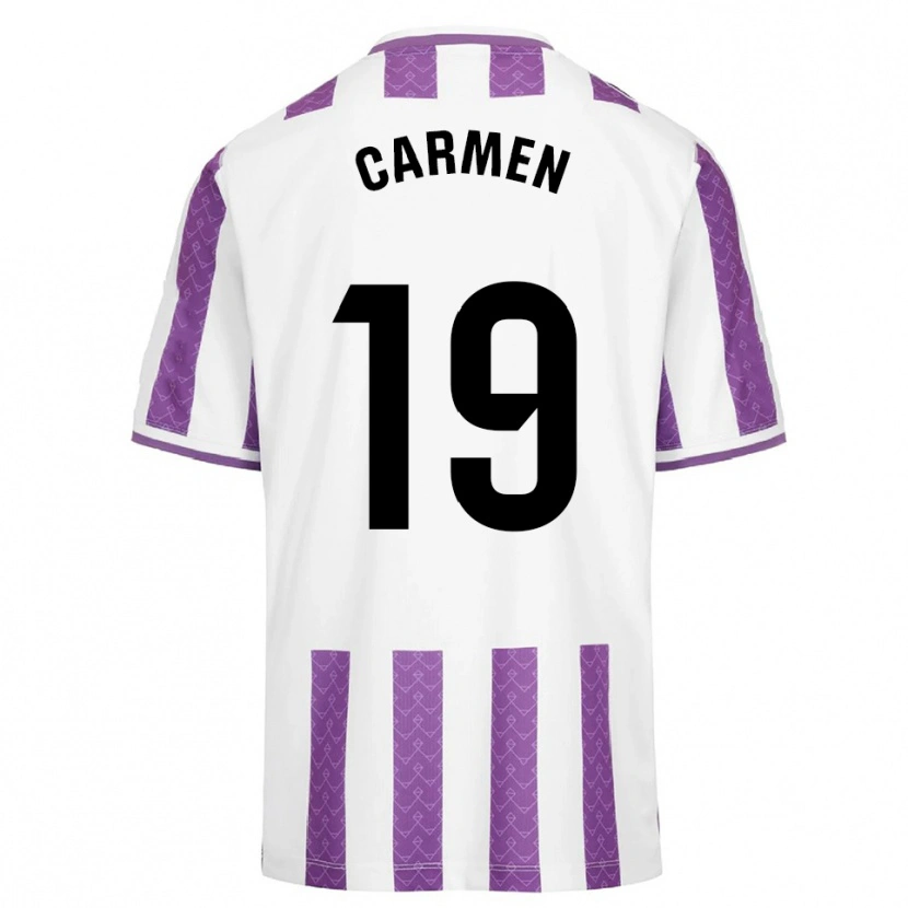 Danxen Homme Maillot Carmen García Morquecho #19 Violet Blanc Tenues Domicile 2025/26 T-Shirt