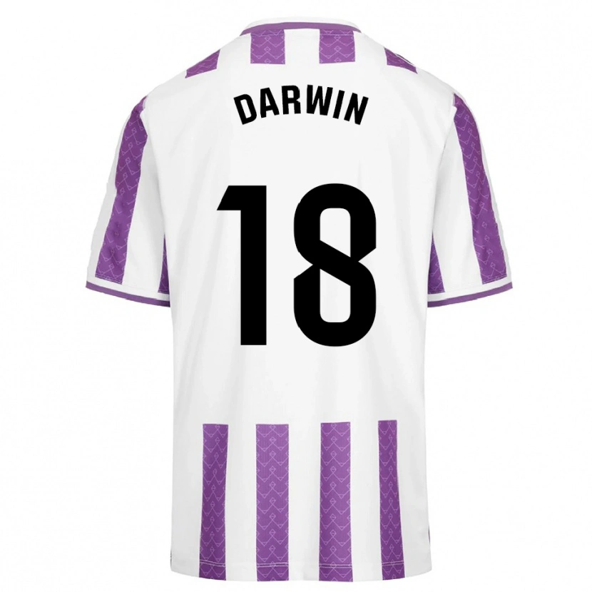 Danxen Homme Maillot Darwin Machís #18 Violet Blanc Tenues Domicile 2025/26 T-Shirt