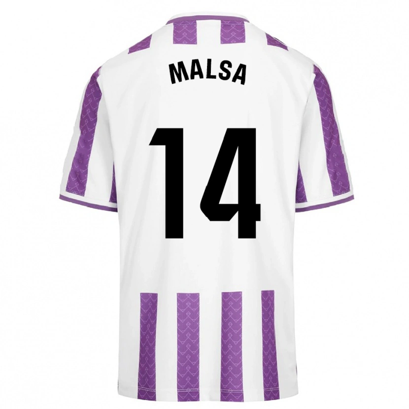 Danxen Homme Maillot Mickaël Malsa #14 Violet Blanc Tenues Domicile 2025/26 T-Shirt