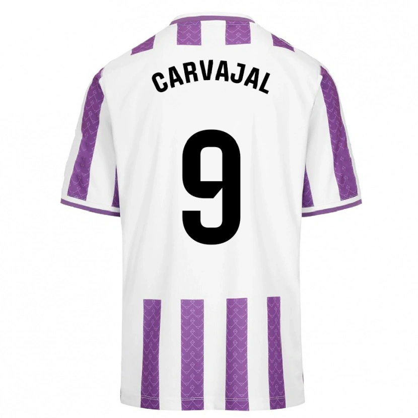 Danxen Homme Maillot Ángel Carvajal #9 Violet Blanc Tenues Domicile 2025/26 T-Shirt