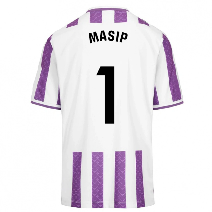 Danxen Homme Maillot Jordi Masip #1 Violet Blanc Tenues Domicile 2025/26 T-Shirt