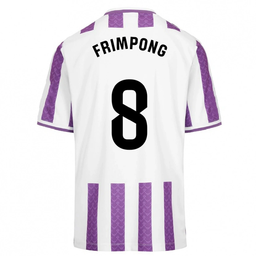Danxen Homme Maillot Eugene Frimpong #8 Violet Blanc Tenues Domicile 2025/26 T-Shirt