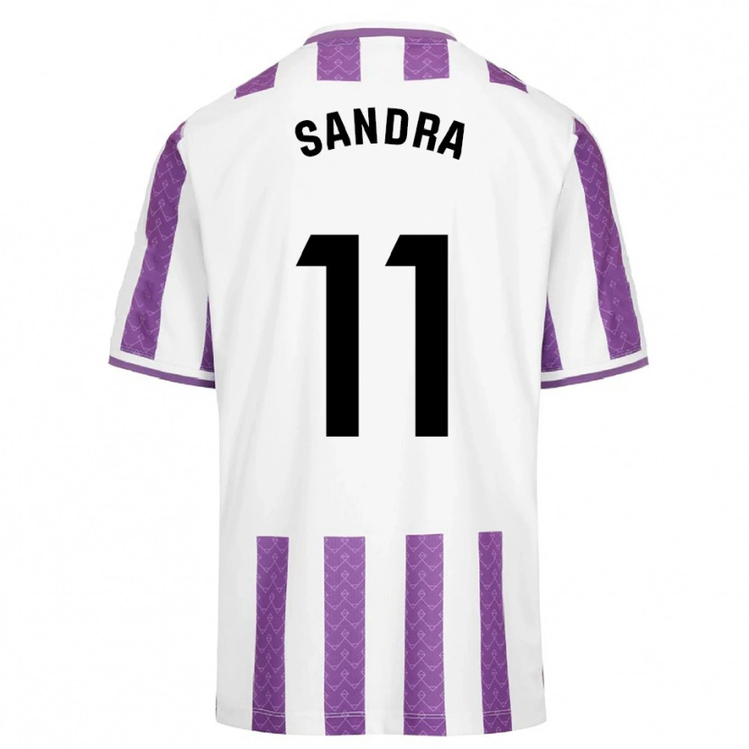 Danxen Homme Maillot Sandra Luengo González #11 Violet Blanc Tenues Domicile 2025/26 T-Shirt