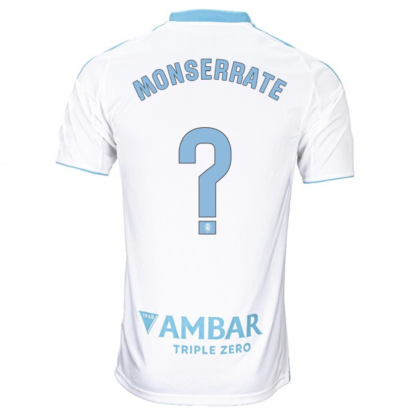 Danxen Homme Maillot Jano Monserrate #0 Blanc Bleu Ciel Tenues Domicile 2025/26 T-Shirt