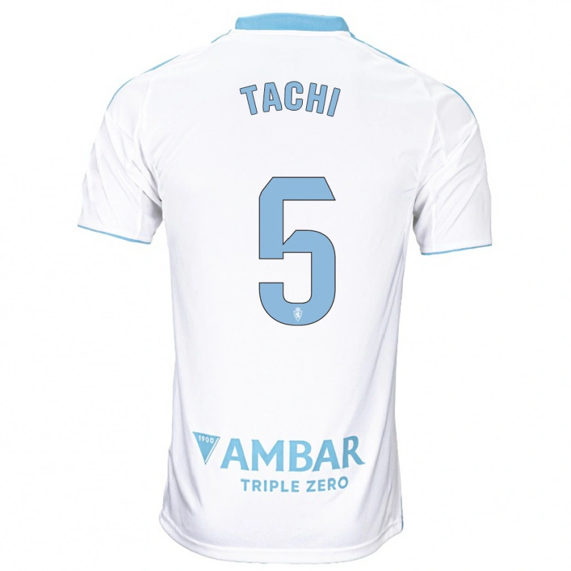 Danxen Homme Maillot Tachi #5 Blanc Bleu Ciel Tenues Domicile 2025/26 T-Shirt