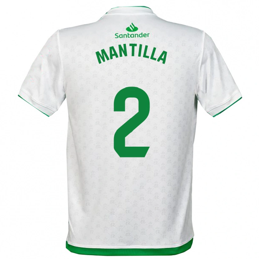 Danxen Homme Maillot Álvaro Mantilla #2 Vert Blanc Tenues Domicile 2025/26 T-Shirt