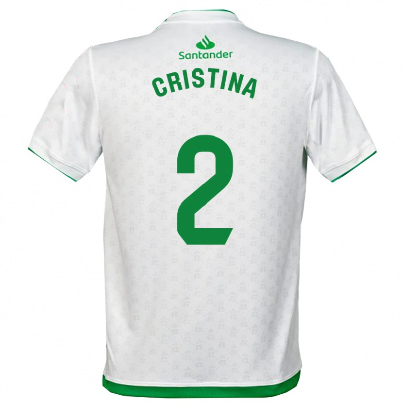 Danxen Homme Maillot Cristina Muñoz García #2 Vert Blanc Tenues Domicile 2025/26 T-Shirt