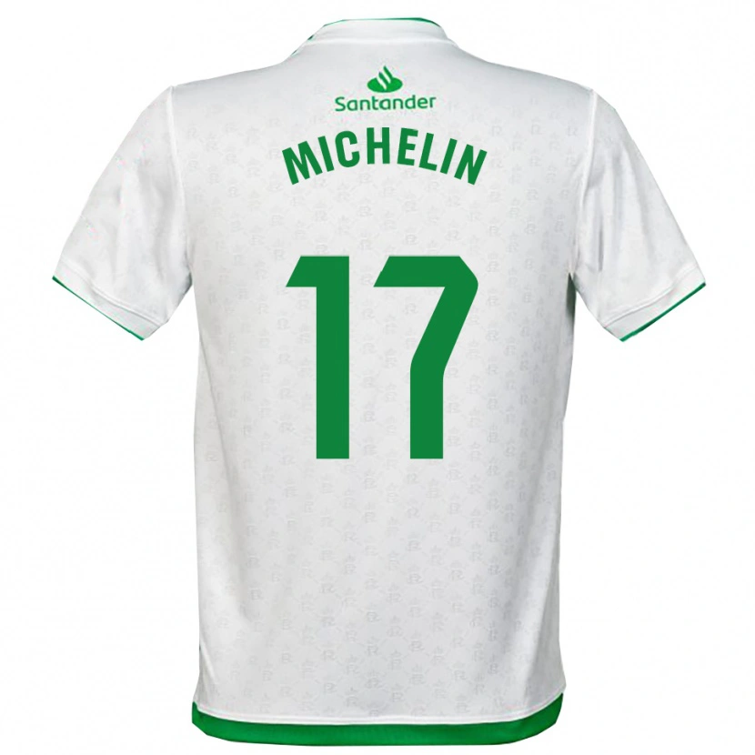 Danxen Homme Maillot Clément Michelin #17 Vert Blanc Tenues Domicile 2025/26 T-Shirt