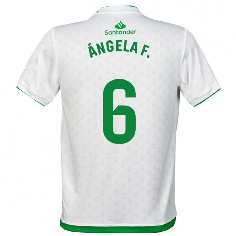 Danxen Homme Maillot Ángela Fernández Fraile #6 Vert Blanc Tenues Domicile 2025/26 T-Shirt