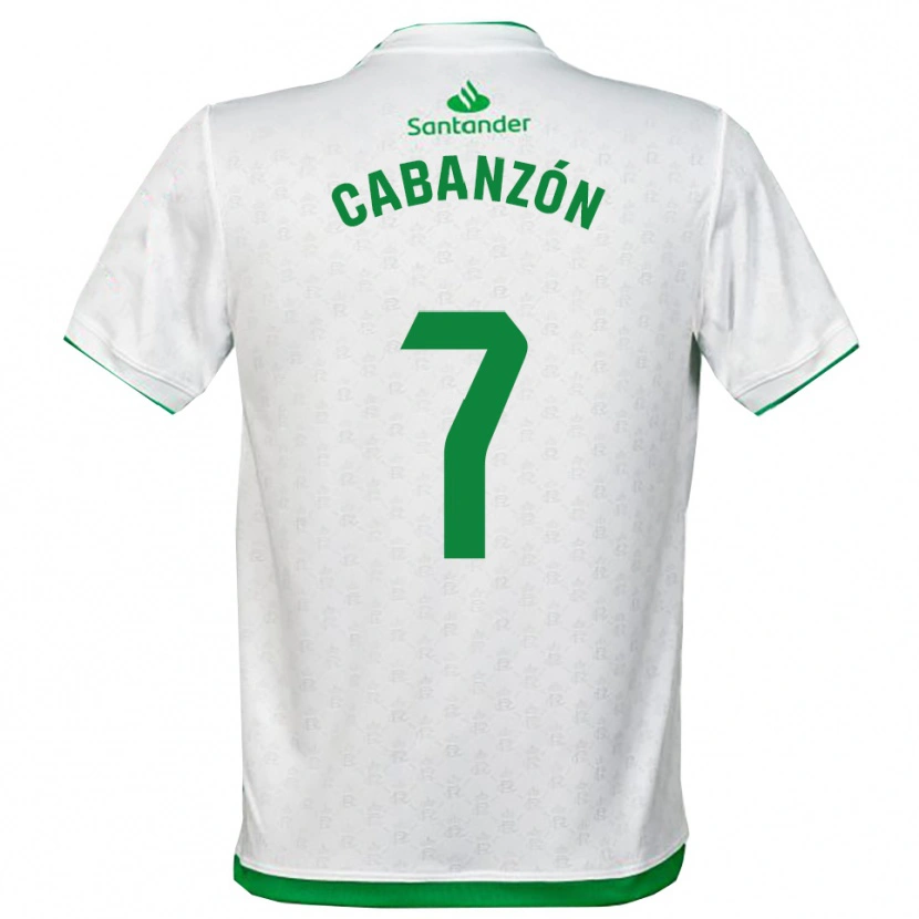 Danxen Homme Maillot Yeray Cabanzón #7 Vert Blanc Tenues Domicile 2025/26 T-Shirt