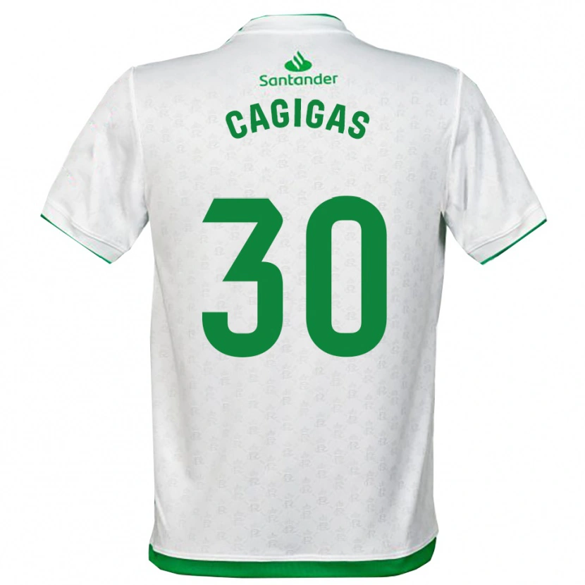 Danxen Homme Maillot Iván Cagigas #30 Vert Blanc Tenues Domicile 2025/26 T-Shirt