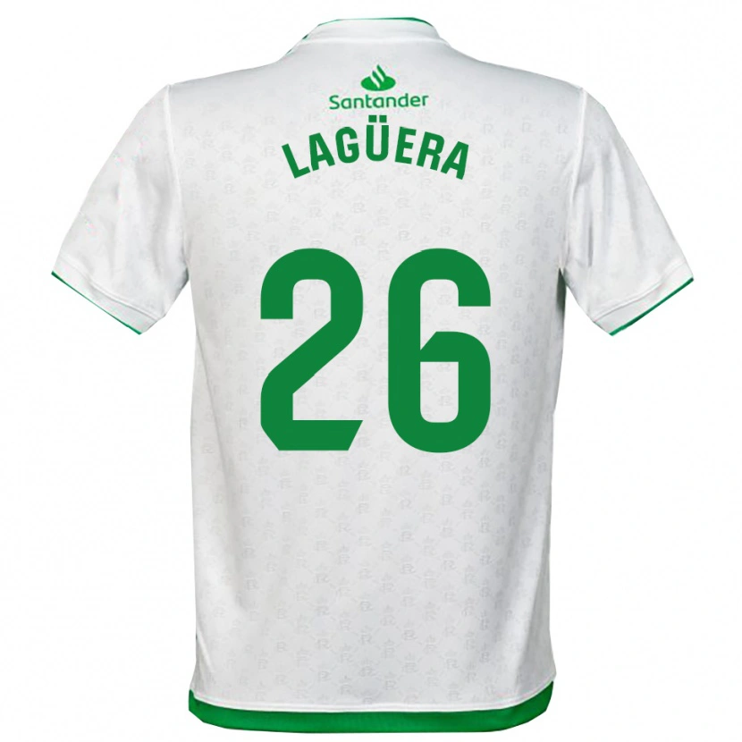 Danxen Homme Maillot Christian Lagüera #26 Vert Blanc Tenues Domicile 2025/26 T-Shirt
