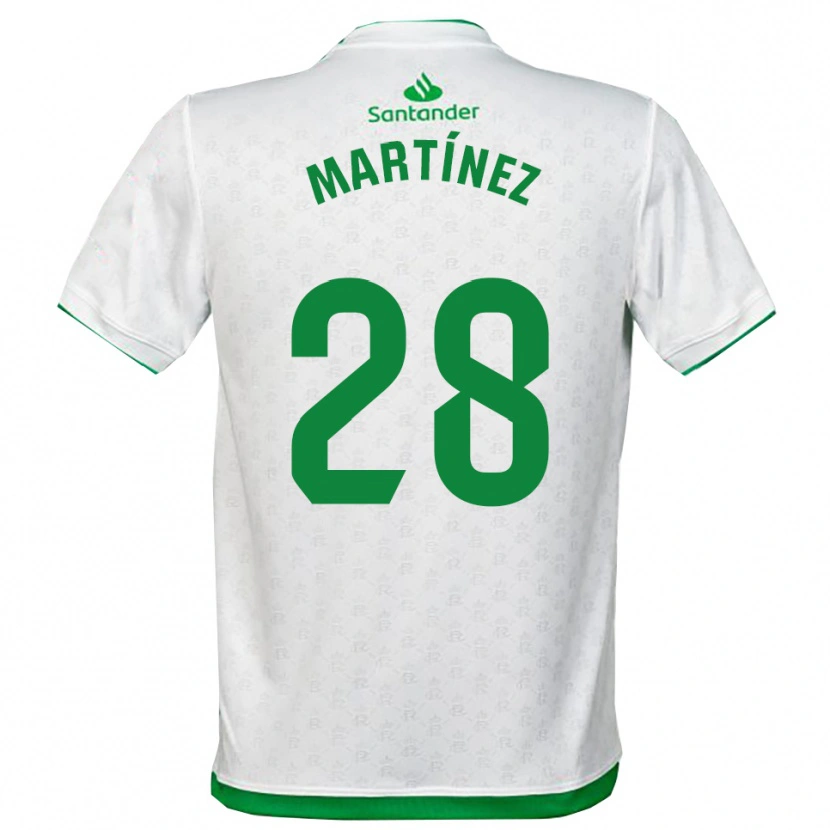 Danxen Homme Maillot Sergio Martínez #28 Vert Blanc Tenues Domicile 2025/26 T-Shirt