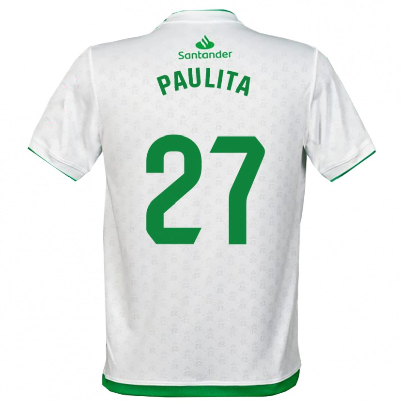 Danxen Homme Maillot Paula García Hontañón #27 Vert Blanc Tenues Domicile 2025/26 T-Shirt