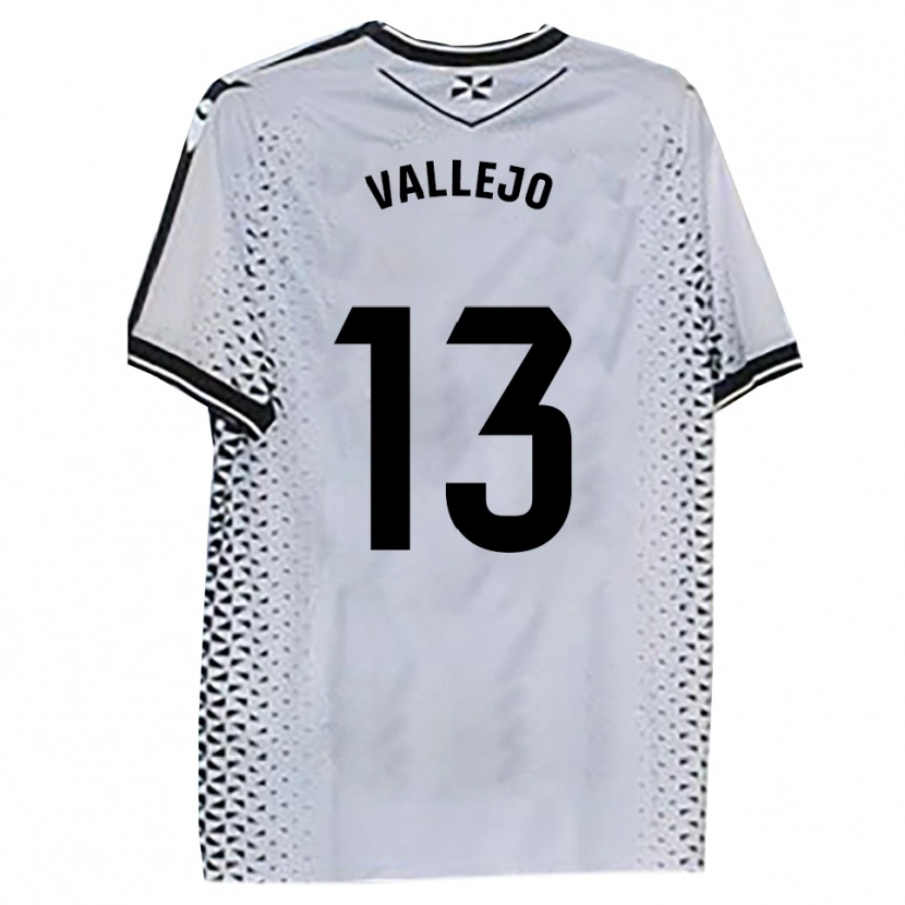 Danxen Homme Maillot Guillermo Vallejo #13 Blanc Noir Tenues Domicile 2025/26 T-Shirt