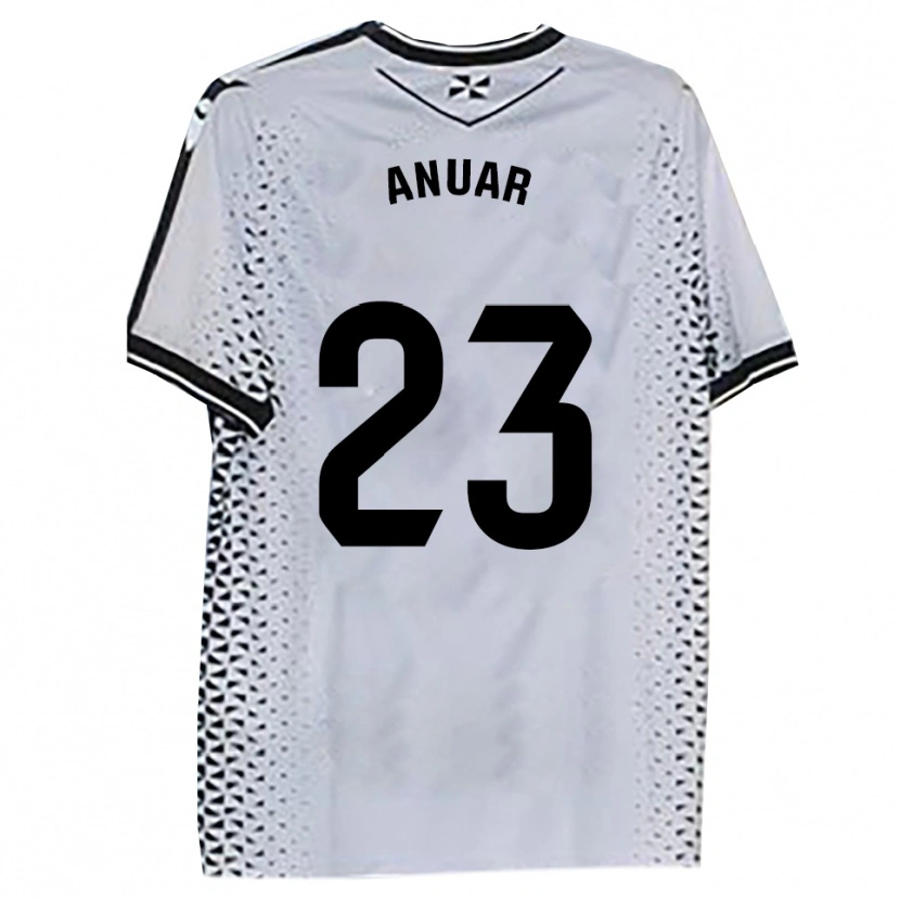 Danxen Homme Maillot Anuar #23 Blanc Noir Tenues Domicile 2025/26 T-Shirt
