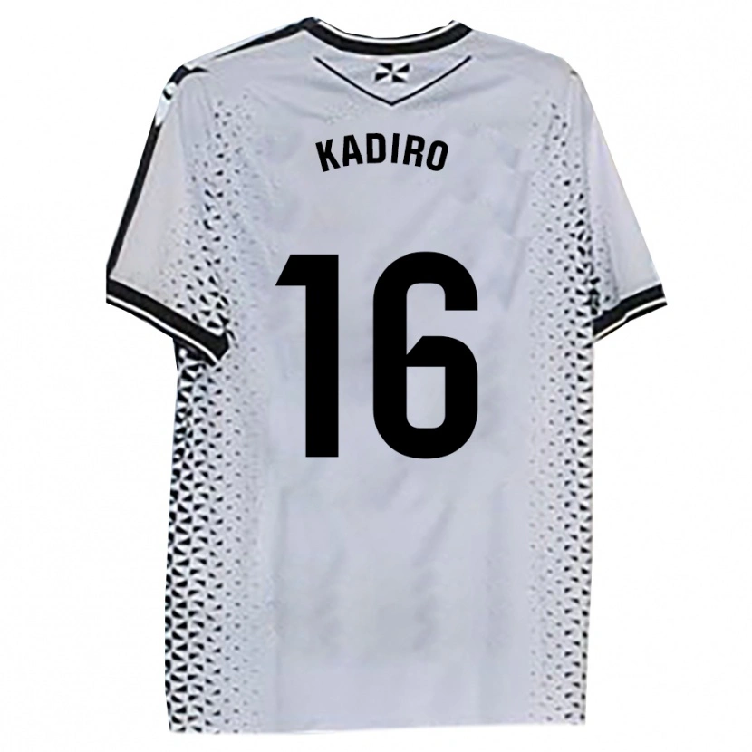 Danxen Homme Maillot Mohamed Kadiro #16 Blanc Noir Tenues Domicile 2025/26 T-Shirt