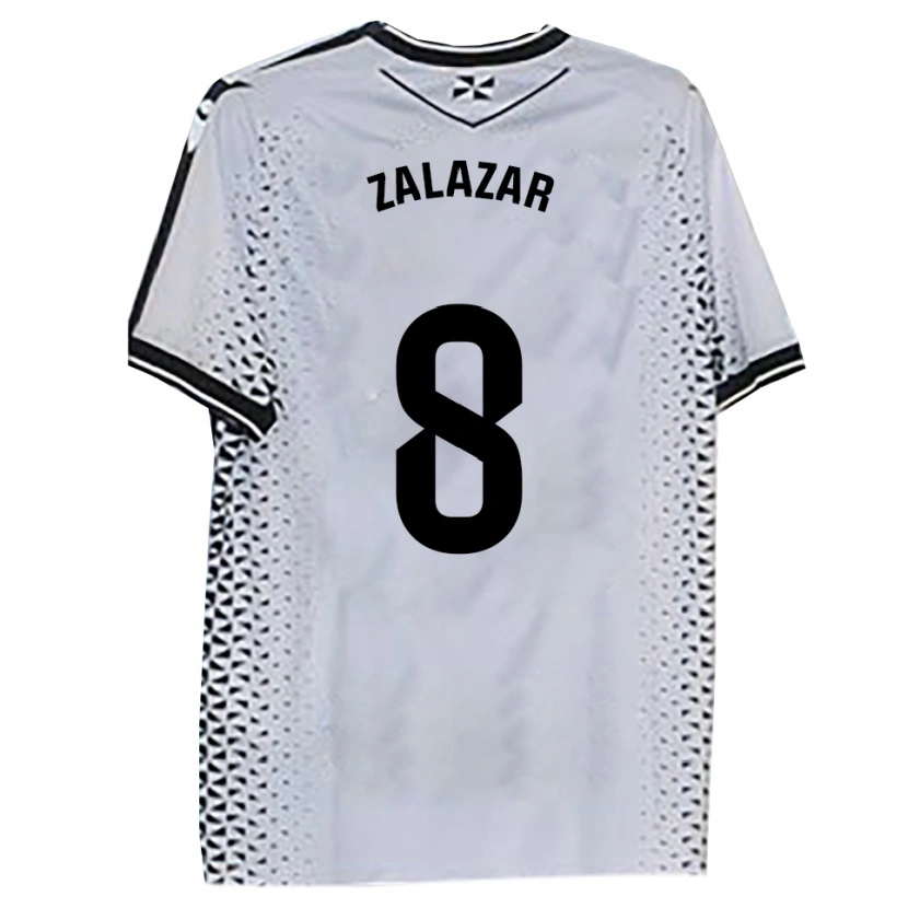 Danxen Homme Maillot Kuki Zalazar #8 Blanc Noir Tenues Domicile 2025/26 T-Shirt