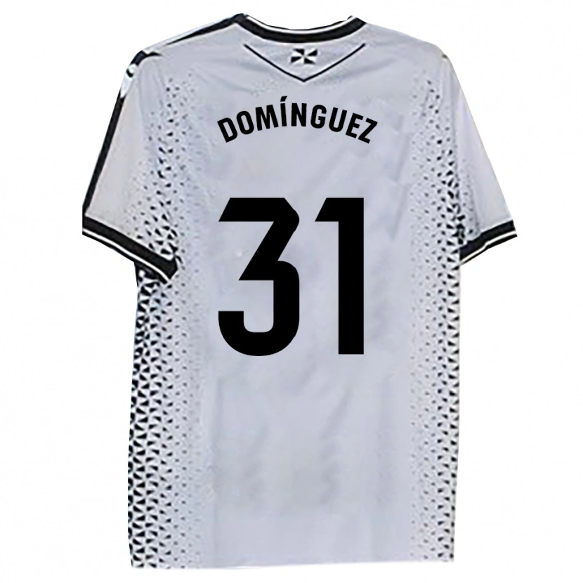 Danxen Homme Maillot Curro Domínguez #31 Blanc Noir Tenues Domicile 2025/26 T-Shirt