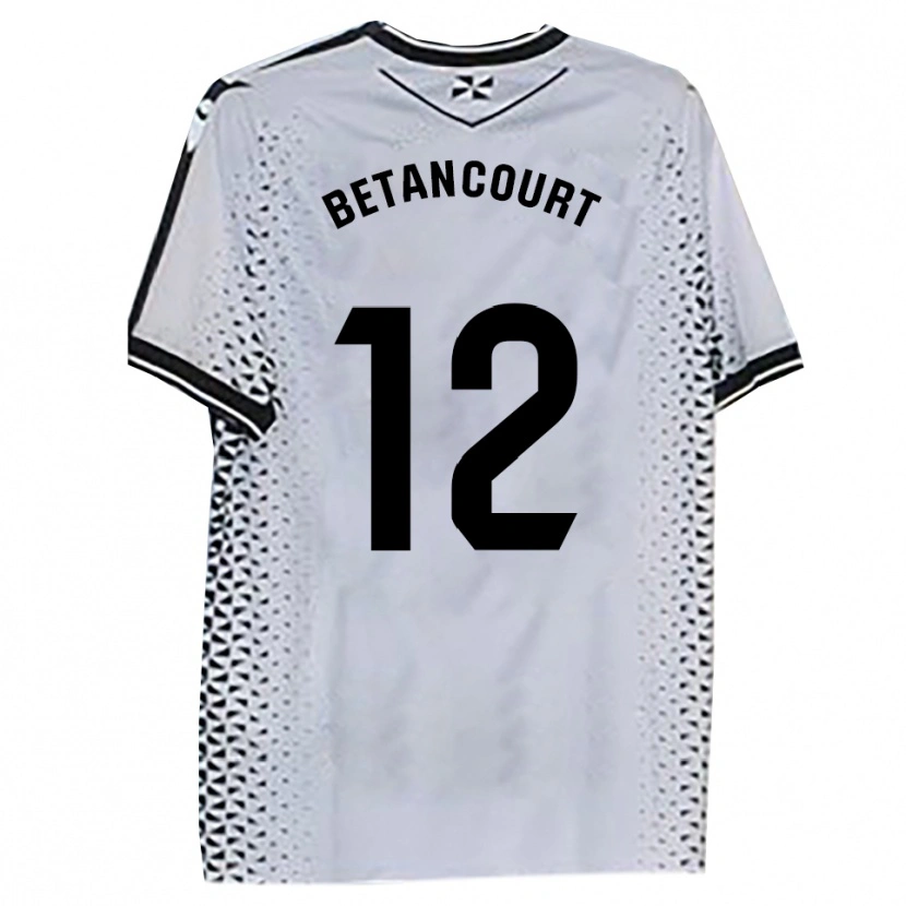 Danxen Homme Maillot Arick Betancourt #12 Blanc Noir Tenues Domicile 2025/26 T-Shirt