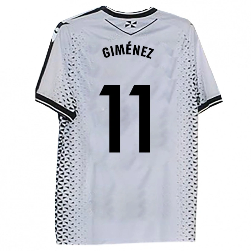 Danxen Homme Maillot Gonzalo Giménez #11 Blanc Noir Tenues Domicile 2025/26 T-Shirt