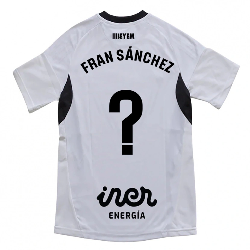 Danxen Homme Maillot Fran Sánchez #0 Blanc Violet Tenues Domicile 2025/26 T-Shirt