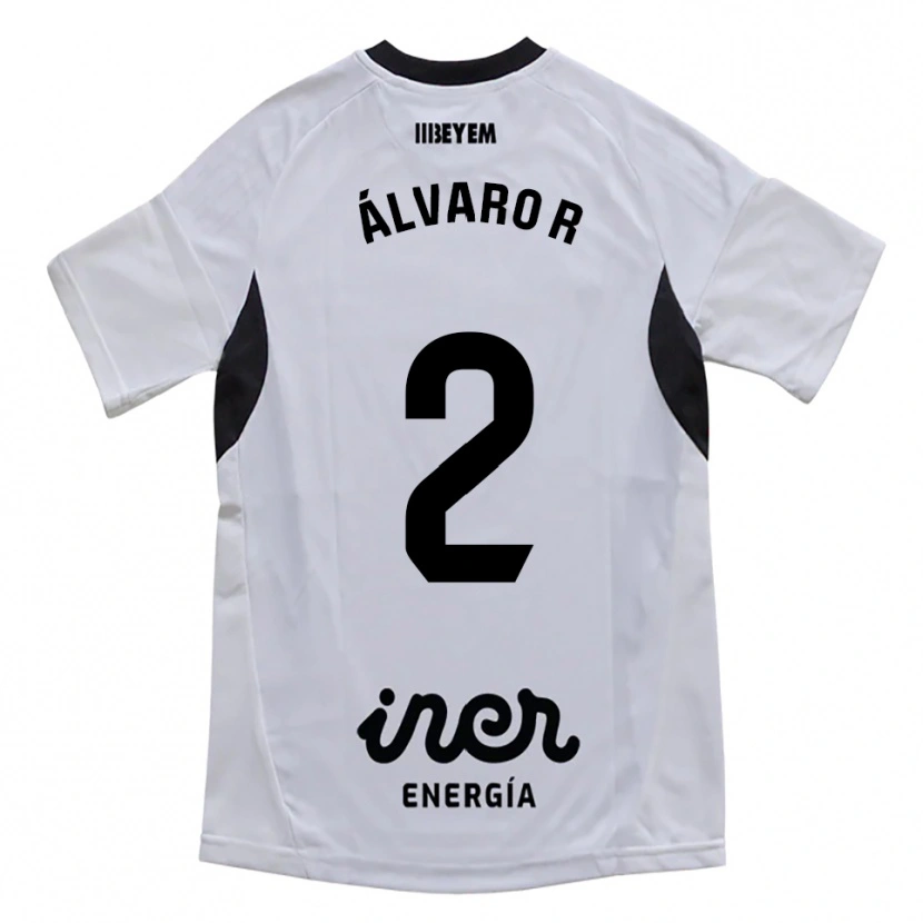 Danxen Homme Maillot Álvaro Rodríguez #2 Blanc Violet Tenues Domicile 2025/26 T-Shirt