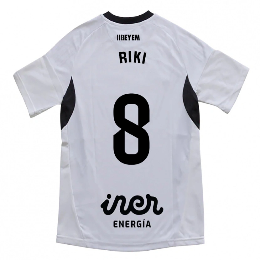 Danxen Homme Maillot Riki Rodríguez #8 Blanc Violet Tenues Domicile 2025/26 T-Shirt