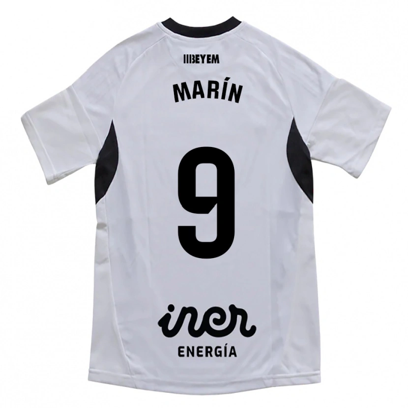 Danxen Homme Maillot Higinio Marín #9 Blanc Violet Tenues Domicile 2025/26 T-Shirt
