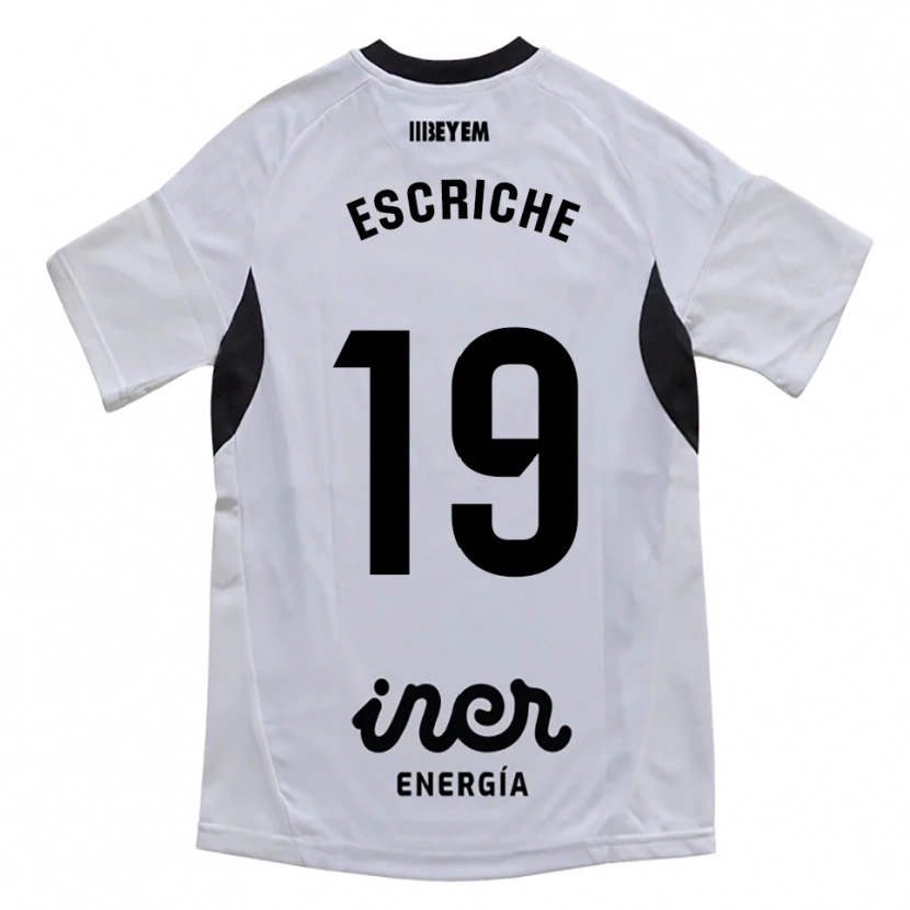 Danxen Homme Maillot Dani Escriche #19 Blanc Violet Tenues Domicile 2025/26 T-Shirt