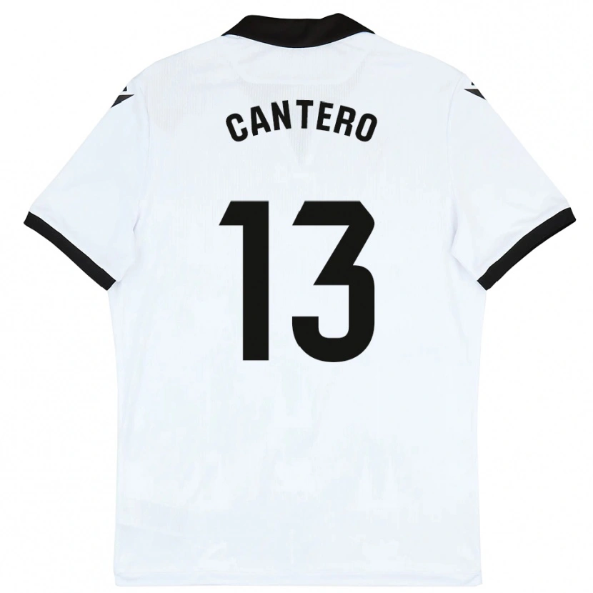 Danxen Homme Maillot Ander Cantero #13 Blanc Noir Tenues Domicile 2025/26 T-Shirt