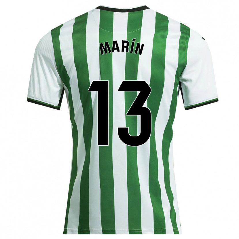 Danxen Homme Maillot Carlos Marín #13 Blanc Vert Tenues Domicile 2025/26 T-Shirt
