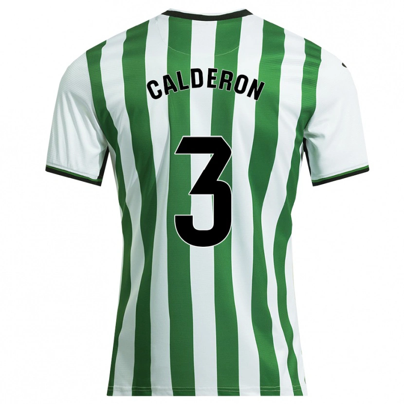 Danxen Homme Maillot José Calderón #3 Blanc Vert Tenues Domicile 2025/26 T-Shirt