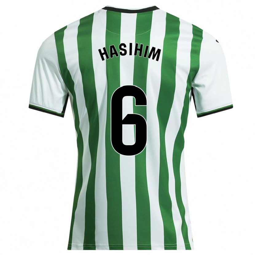 Danxen Homme Maillot Hasihim #6 Blanc Vert Tenues Domicile 2025/26 T-Shirt