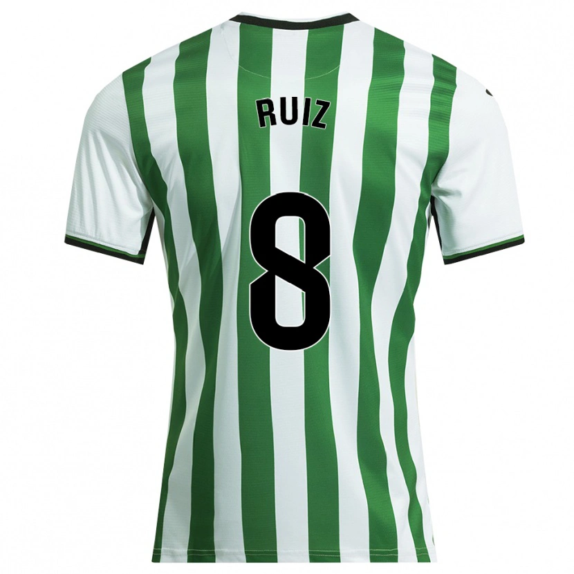 Danxen Homme Maillot Isma Ruiz #8 Blanc Vert Tenues Domicile 2025/26 T-Shirt