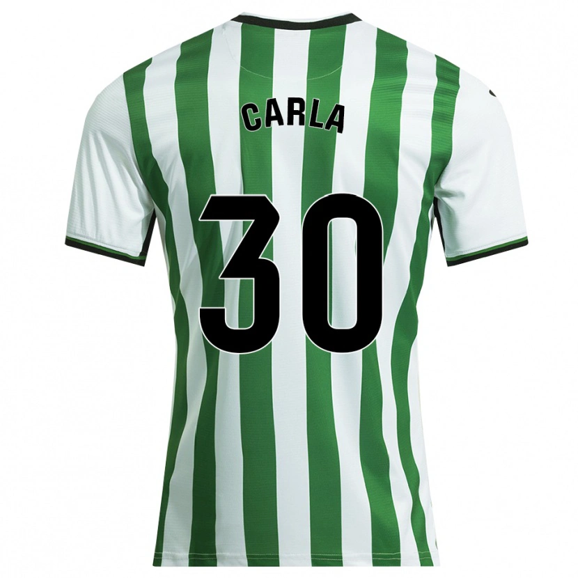 Danxen Homme Maillot Carla Rojas Noguera #30 Blanc Vert Tenues Domicile 2025/26 T-Shirt
