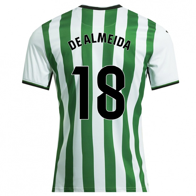 Danxen Homme Maillot Dalisson De Almeida #18 Blanc Vert Tenues Domicile 2025/26 T-Shirt
