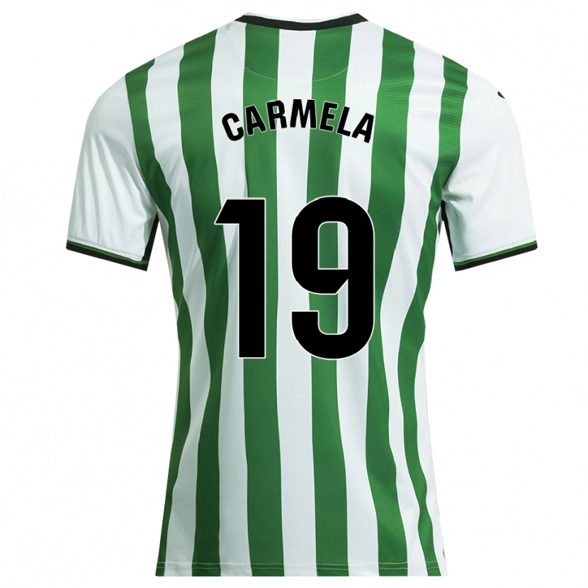 Danxen Homme Maillot Carmen Ligero Fernández #19 Blanc Vert Tenues Domicile 2025/26 T-Shirt