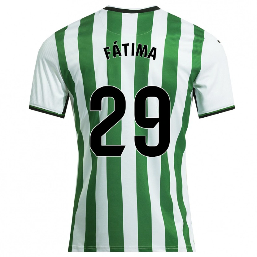 Danxen Homme Maillot Fátima Muñoz Marín #29 Blanc Vert Tenues Domicile 2025/26 T-Shirt