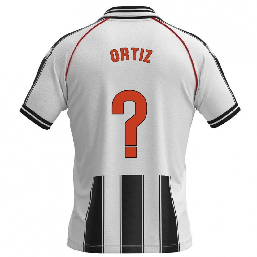 Danxen Homme Maillot Pablo Ortiz #0 Blanc Noir Tenues Domicile 2025/26 T-Shirt