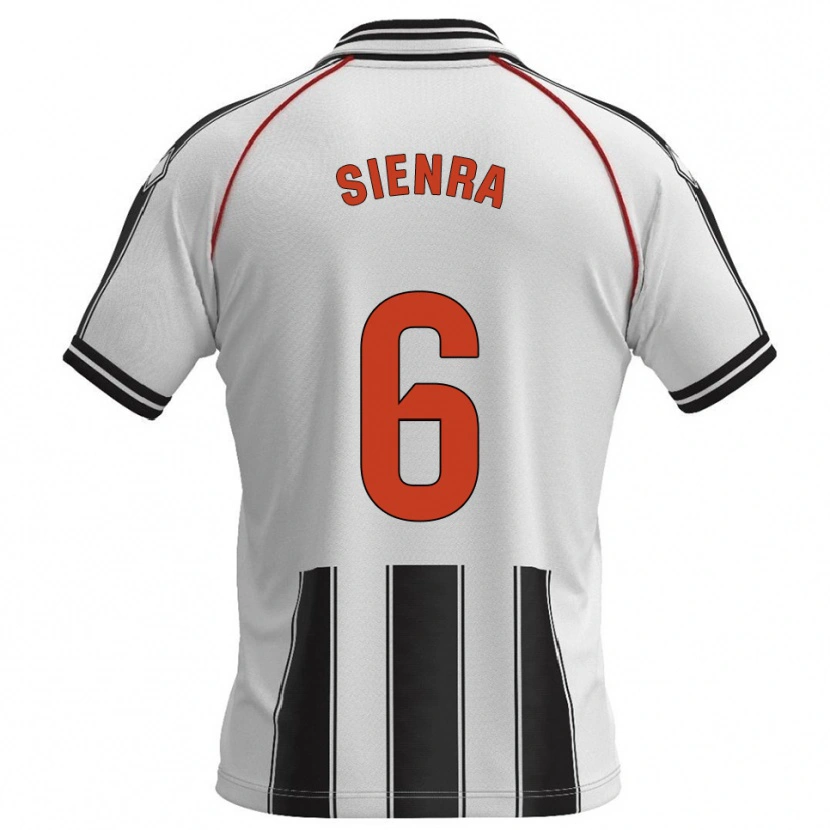 Danxen Homme Maillot Agustín Sienra #6 Blanc Noir Tenues Domicile 2025/26 T-Shirt
